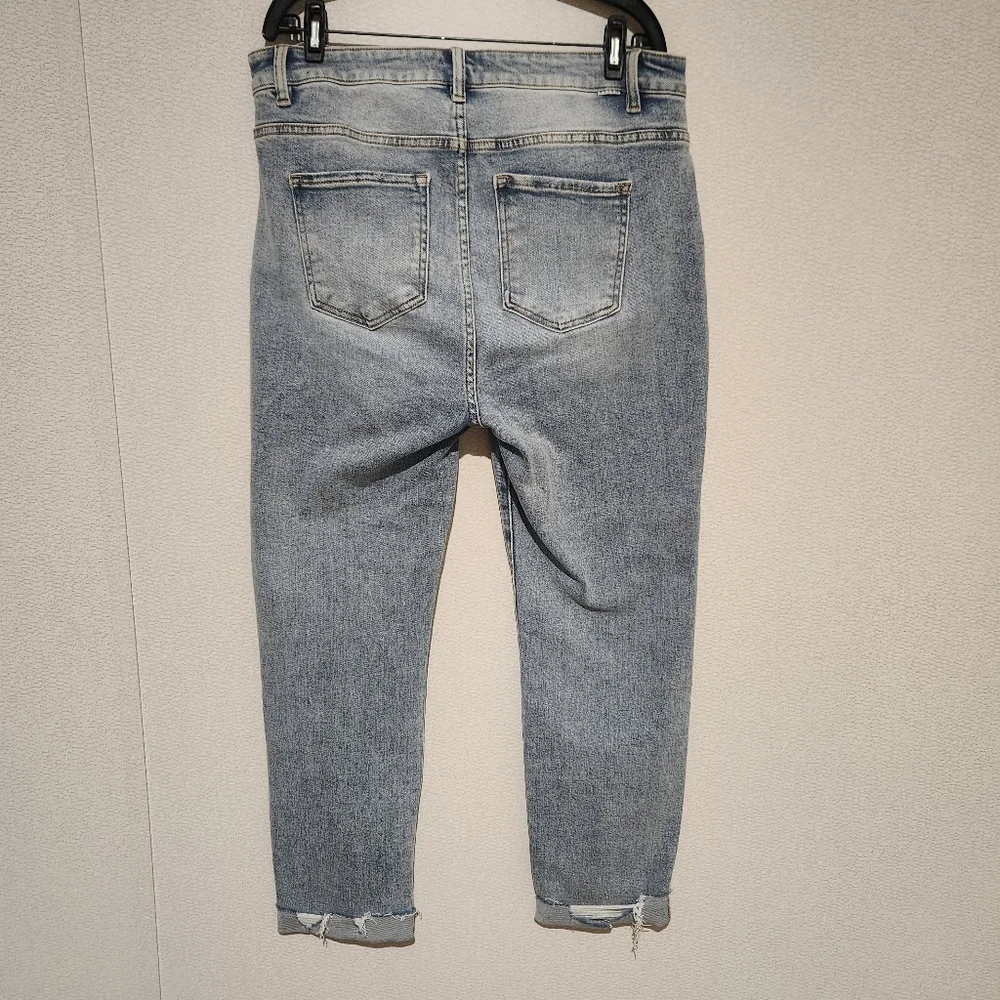 Risen Womens Hugh Rise Straight Leg Jeans Size 1X